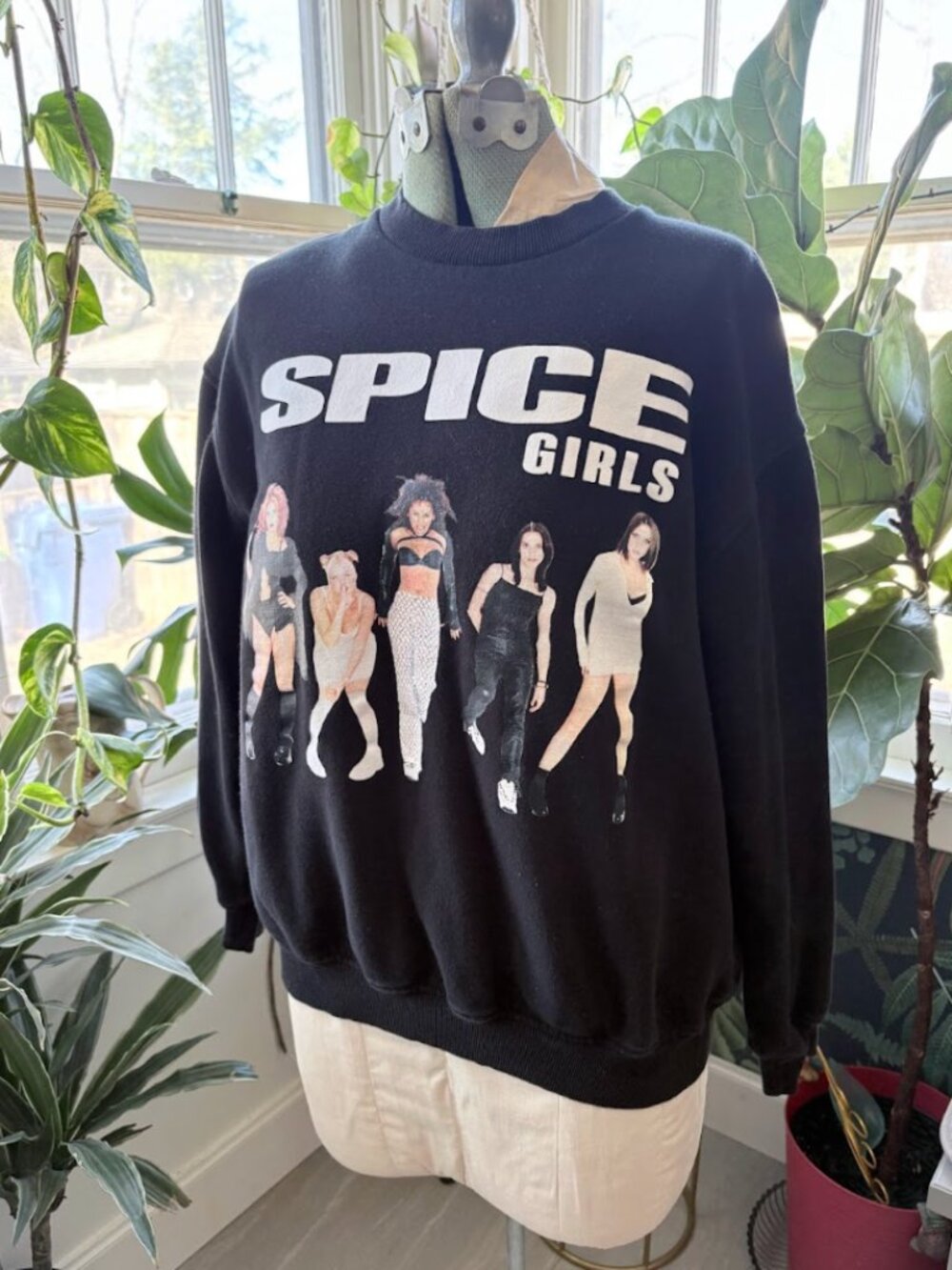 Spice Girls Graphic Crewneck Sweatshirt Black Size S